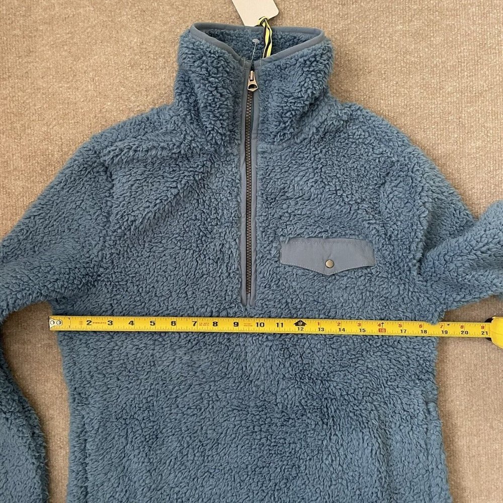 Te Verde Jacket Womens XS Blue Teddy Bear Fleece Quarter Zip Very Soft NEW - Picture 5 of 7